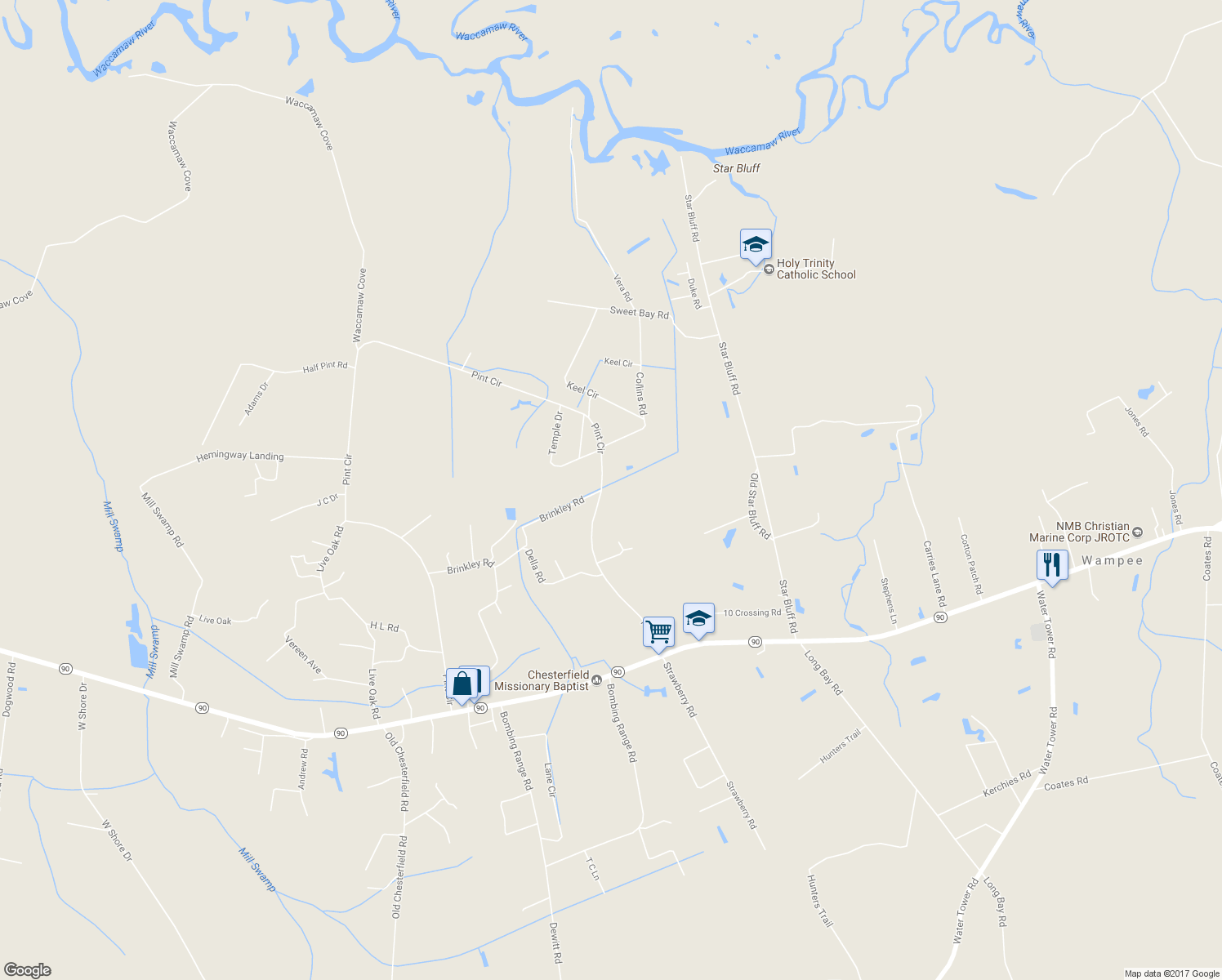 map of restaurants, bars, coffee shops, grocery stores, and more near 2005 Pint Circle in Longs