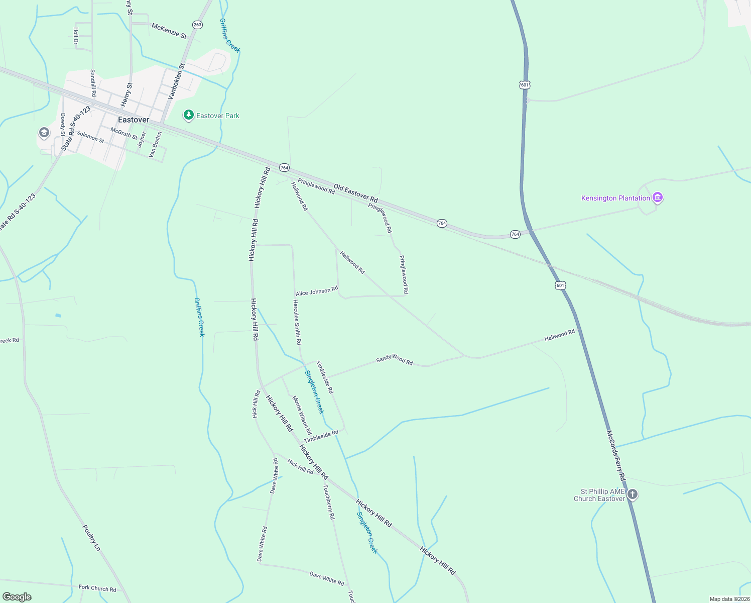 map of restaurants, bars, coffee shops, grocery stores, and more near 274 Hallwood Road in Eastover