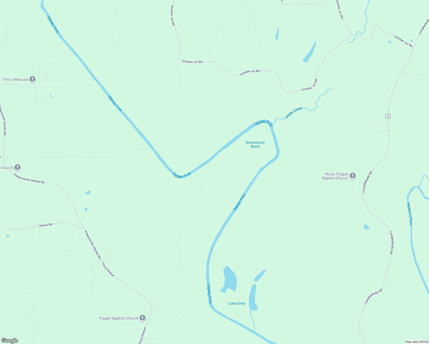 map of restaurants, bars, coffee shops, grocery stores, and more near 27 Drummond Cemetery Road in Jasper