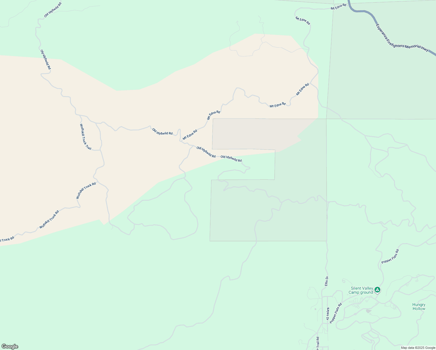 map of restaurants, bars, coffee shops, grocery stores, and more near Old Idyllwild Road in Banning