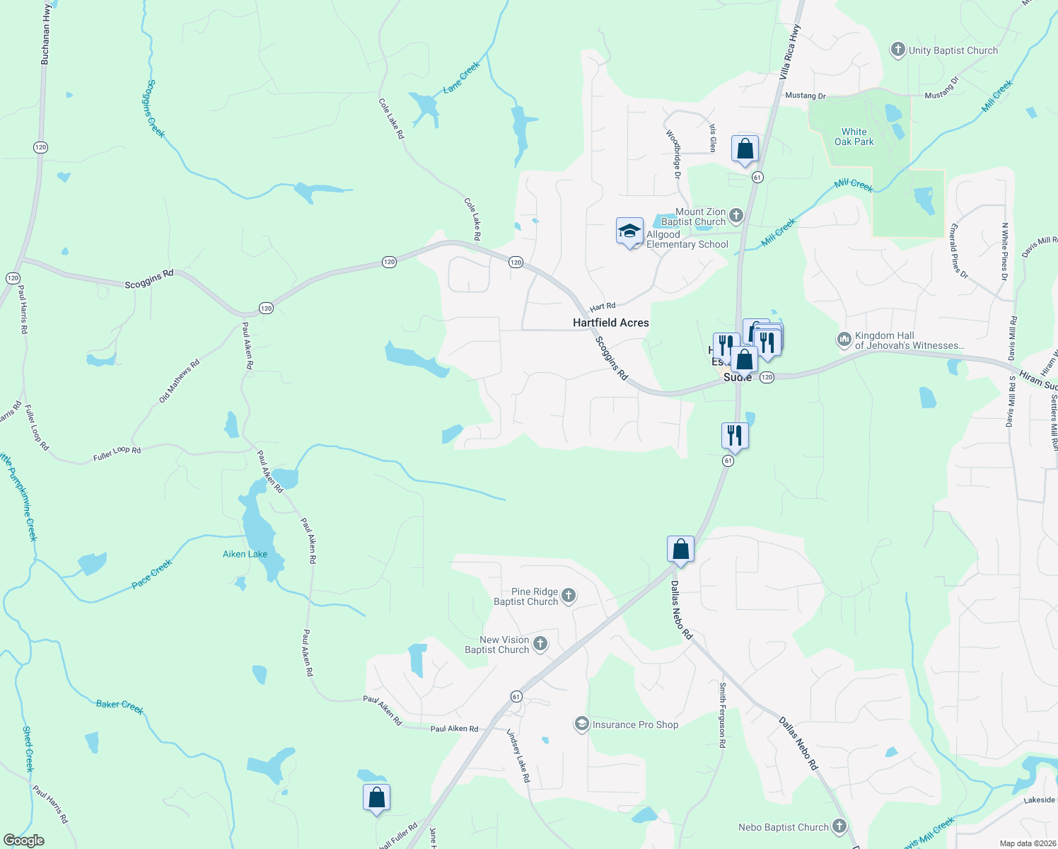 map of restaurants, bars, coffee shops, grocery stores, and more near 409 Paulding Boulevard in Dallas