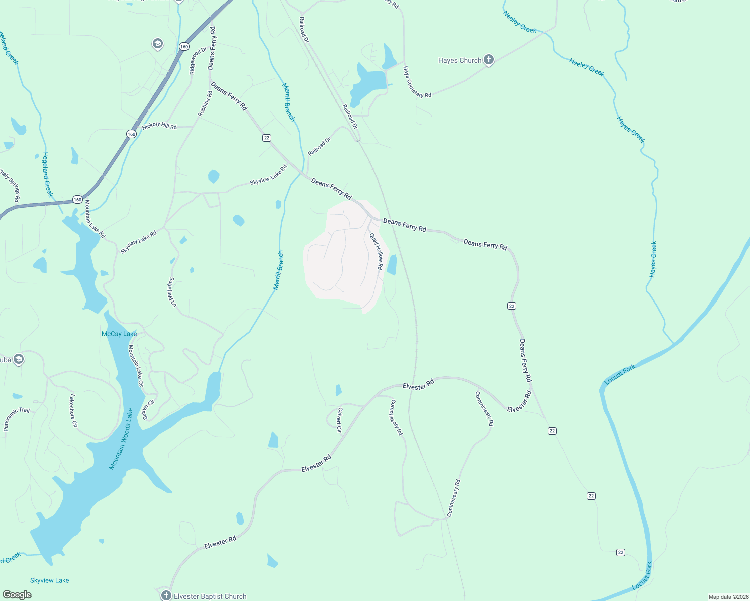 map of restaurants, bars, coffee shops, grocery stores, and more near 373 Quail Hollow Road in Warrior
