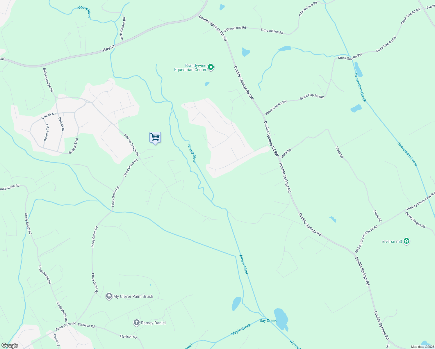 map of restaurants, bars, coffee shops, grocery stores, and more near 404 Arbor Circle in Monroe