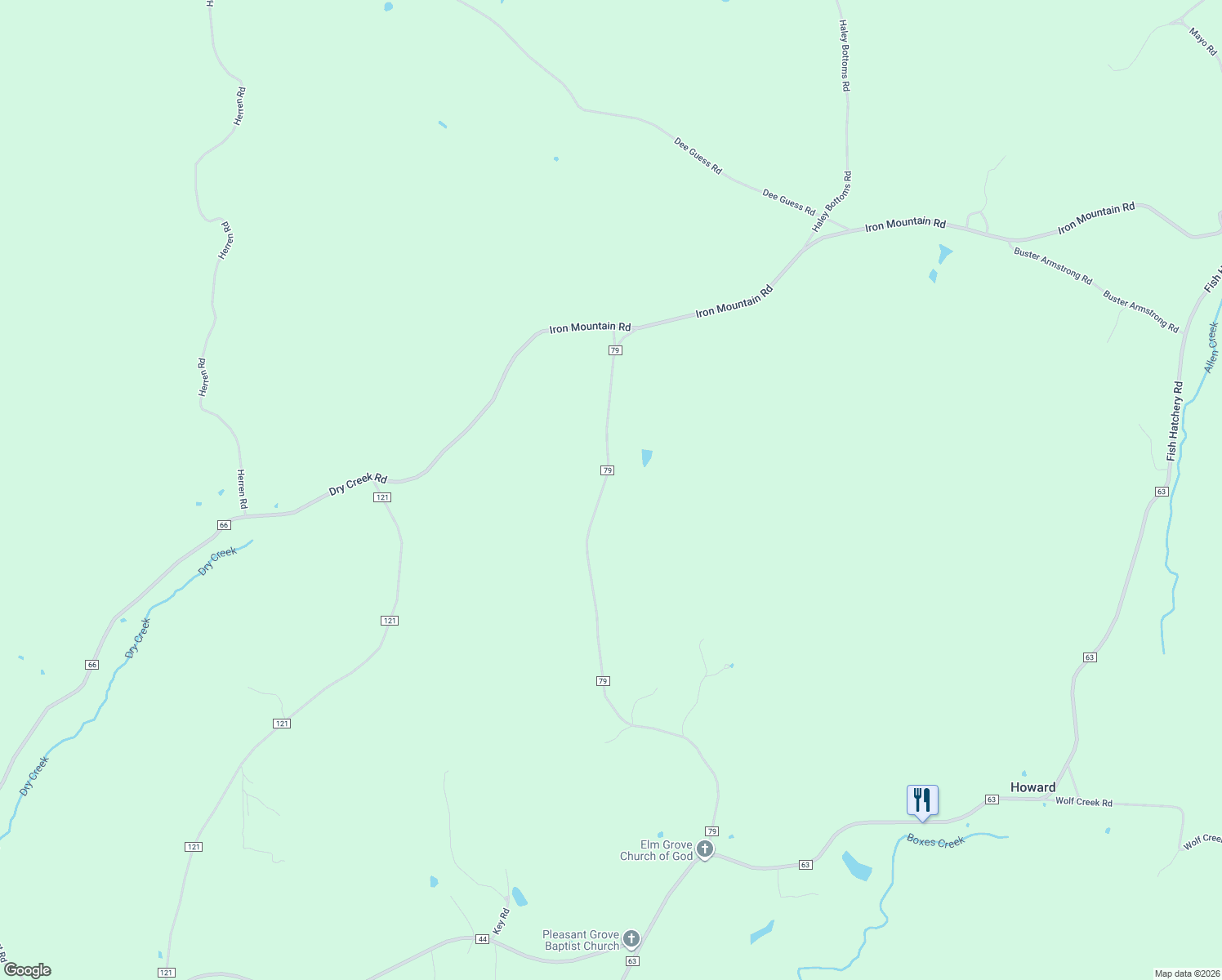 map of restaurants, bars, coffee shops, grocery stores, and more near County Road 79 in Carbon Hill