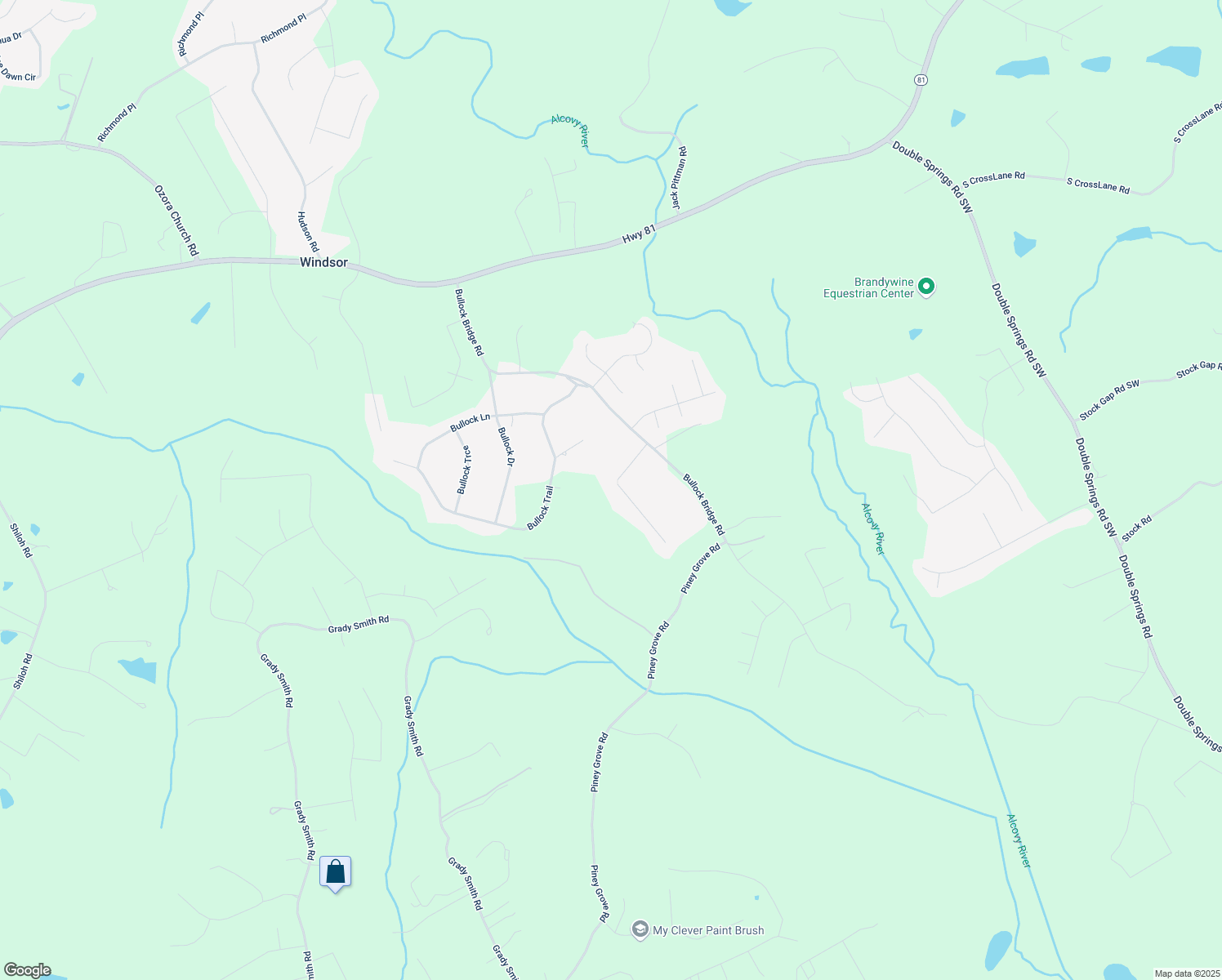 map of restaurants, bars, coffee shops, grocery stores, and more near 4244 Timber Trace Road in Loganville