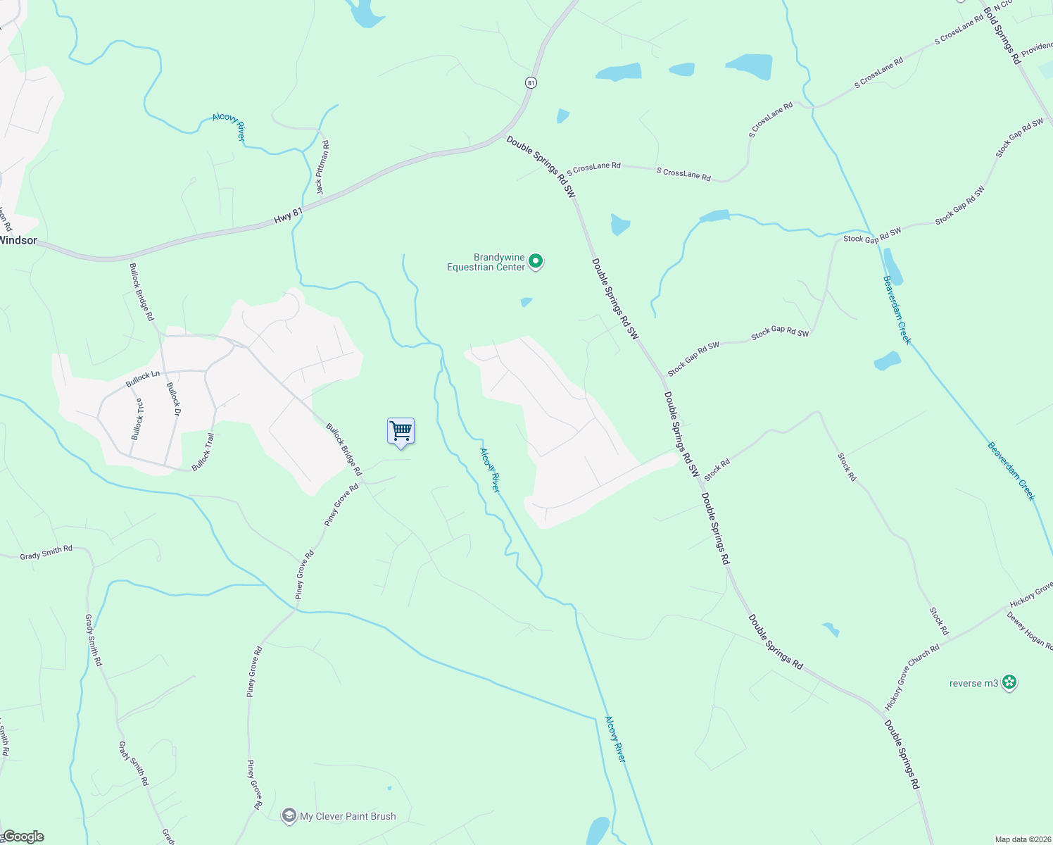 map of restaurants, bars, coffee shops, grocery stores, and more near 2669 Alexis Way in Monroe