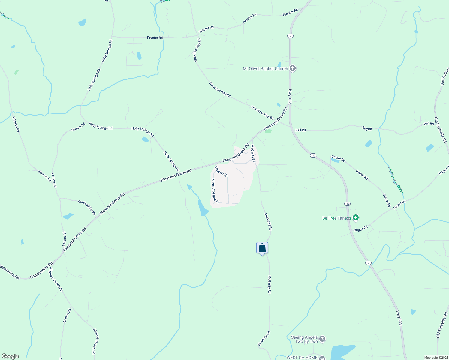 map of restaurants, bars, coffee shops, grocery stores, and more near 186 Majesty Drive in Rockmart