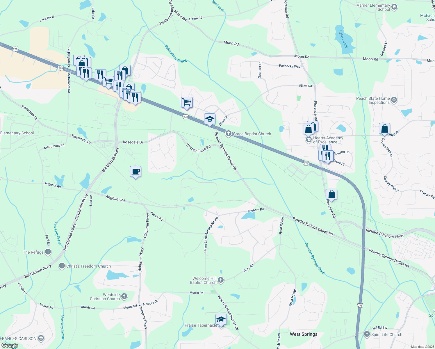 5563 Powder Springs Dallas Road, Hiram GA Walk Score