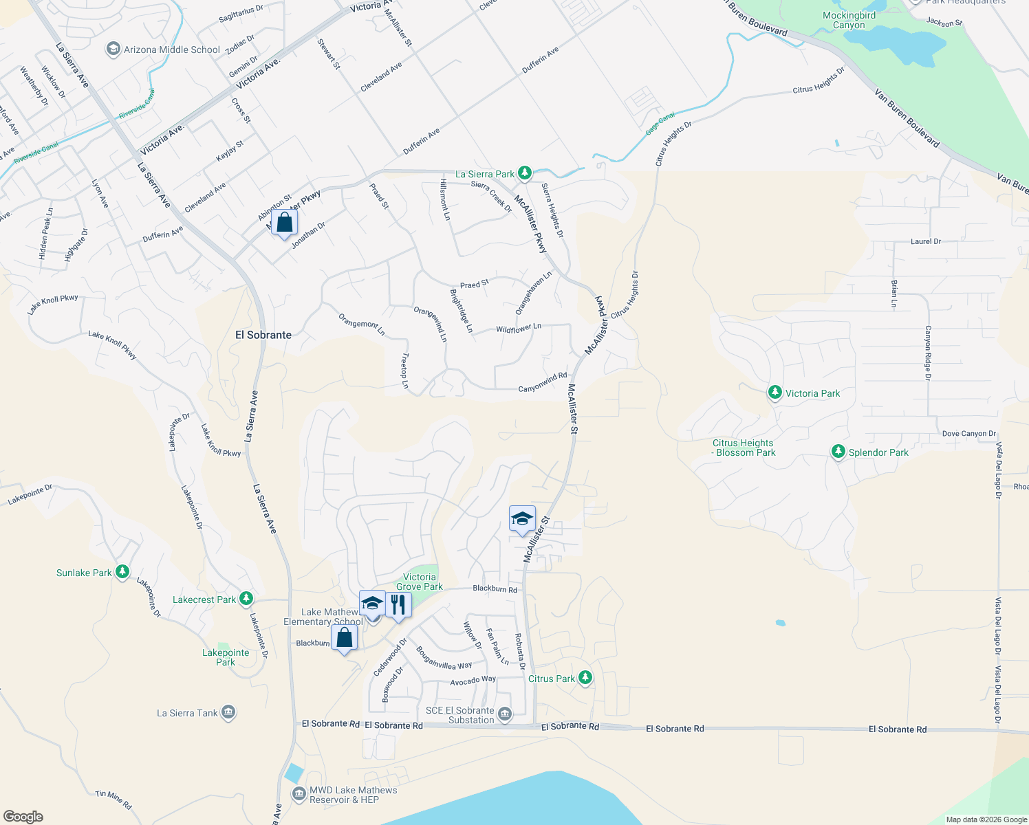 map of restaurants, bars, coffee shops, grocery stores, and more near in El Sobrante