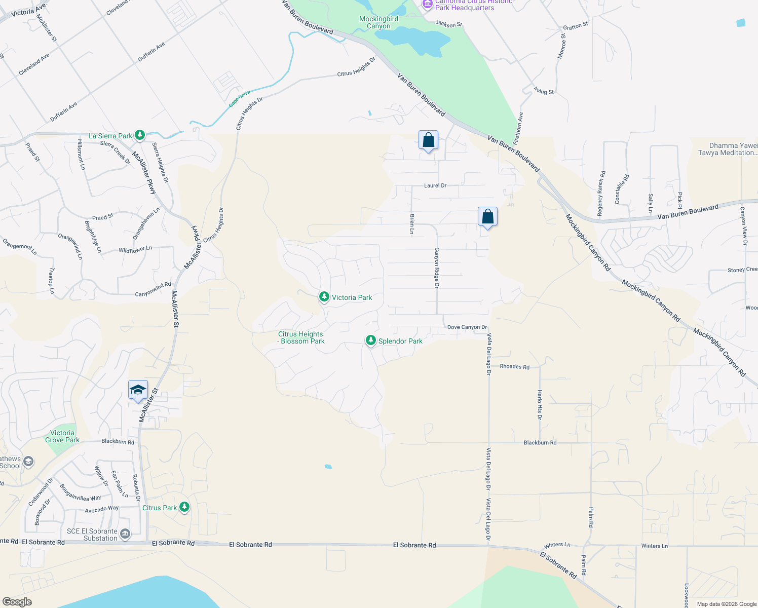 map of restaurants, bars, coffee shops, grocery stores, and more near 13866 Sweet Avenue in Riverside