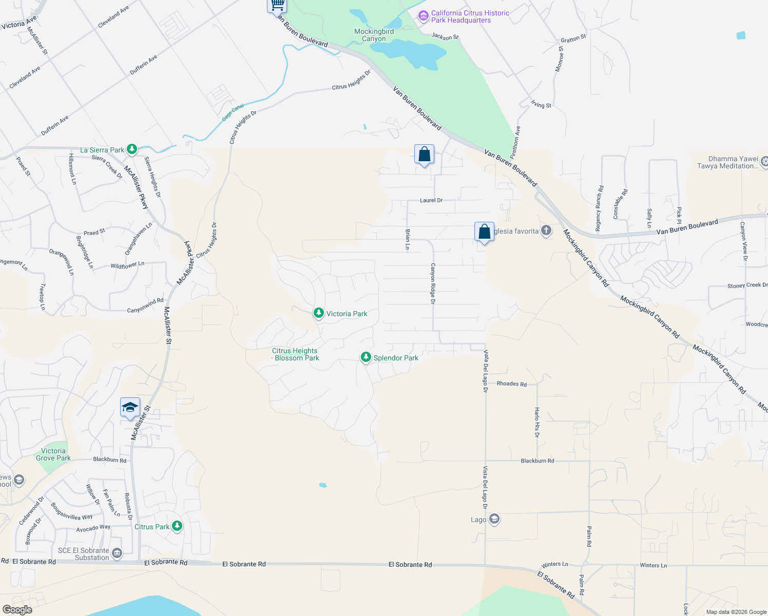 map of restaurants, bars, coffee shops, grocery stores, and more near 13900 Sea Grape Drive in Riverside