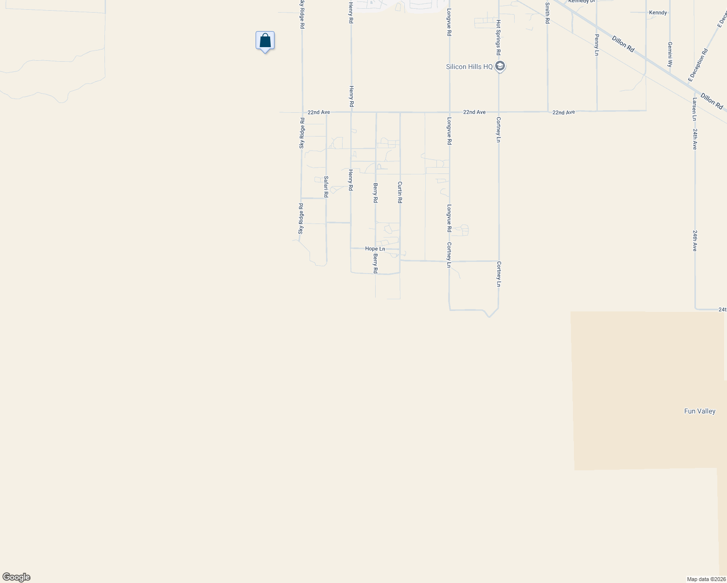 map of restaurants, bars, coffee shops, grocery stores, and more near 23800 Berry Road in Desert Hot Springs