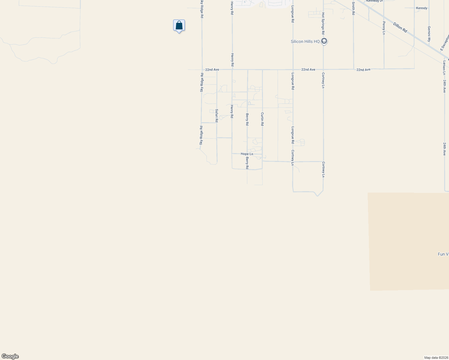 map of restaurants, bars, coffee shops, grocery stores, and more near 23800 Berry Road in Desert Hot Springs