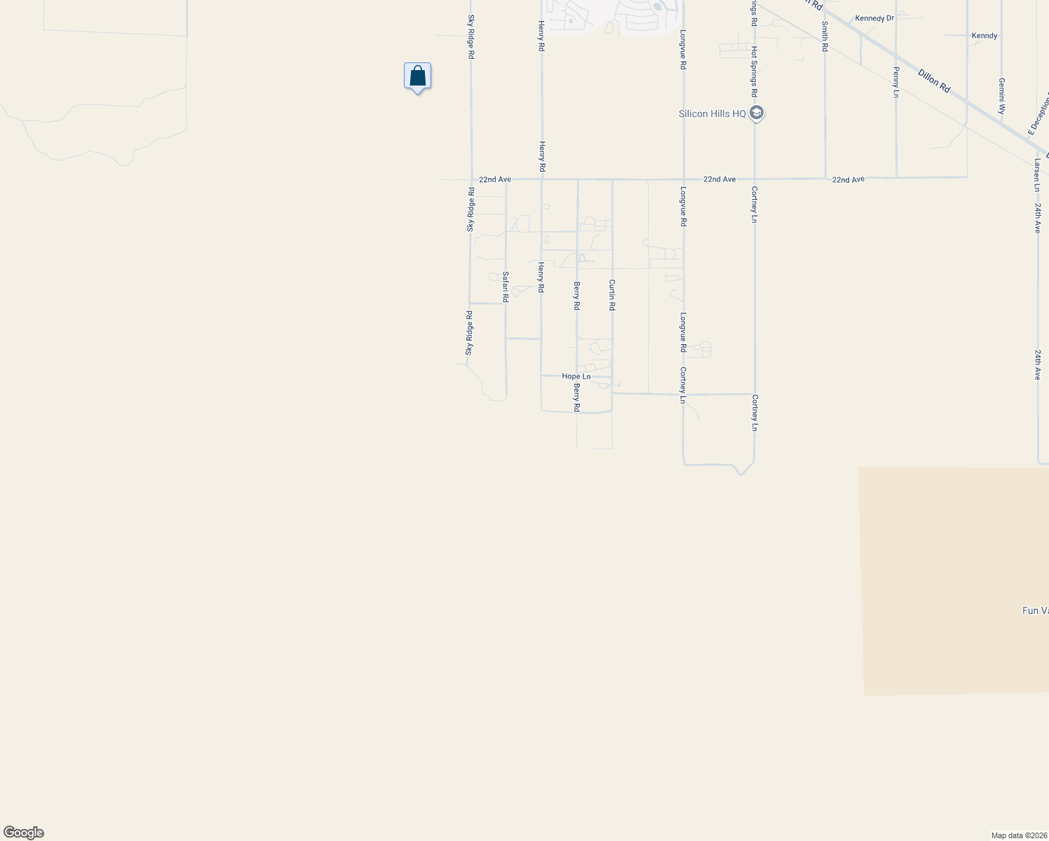 map of restaurants, bars, coffee shops, grocery stores, and more near 23650 Henry Road in Desert Hot Springs
