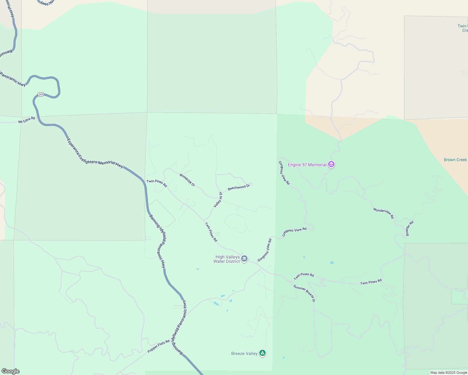 map of restaurants, bars, coffee shops, grocery stores, and more near Beechwood Drive in Riverside County