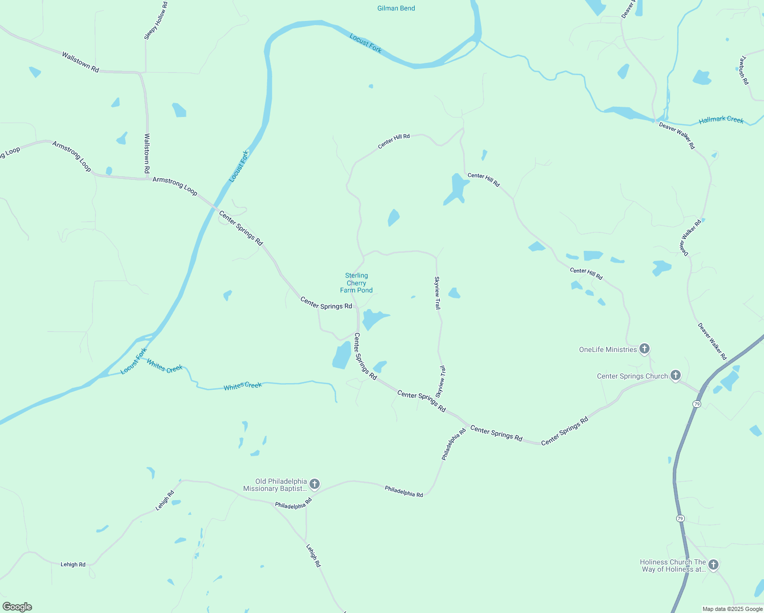 map of restaurants, bars, coffee shops, grocery stores, and more near 4507 Center Springs Road in Trafford