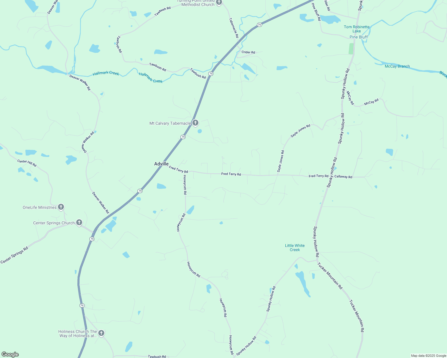 map of restaurants, bars, coffee shops, grocery stores, and more near 530 Fred Terry Road in Locust Fork
