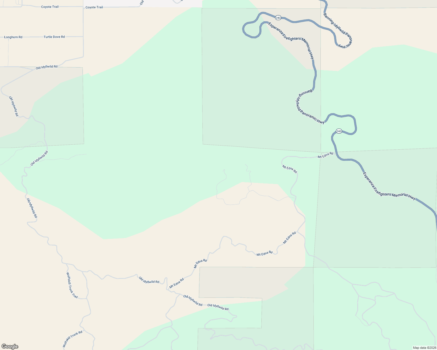 map of restaurants, bars, coffee shops, grocery stores, and more near 45107 Mount Edna Road in Banning