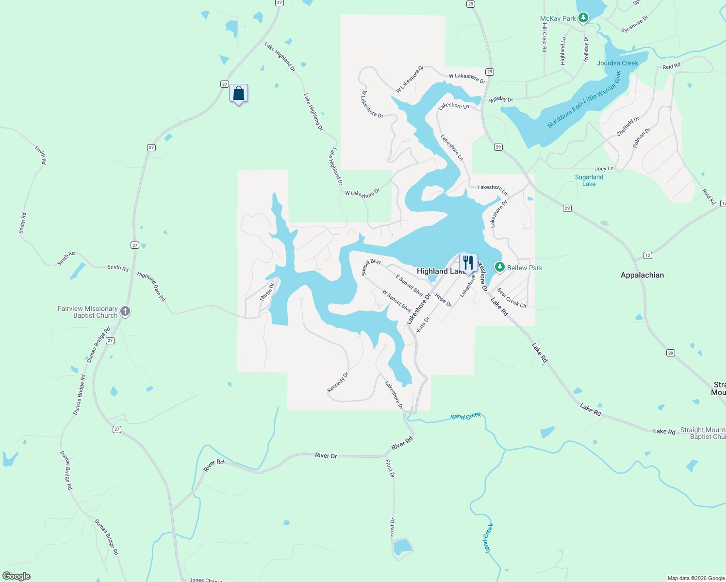 map of restaurants, bars, coffee shops, grocery stores, and more near 58 Sunset Point in Oneonta