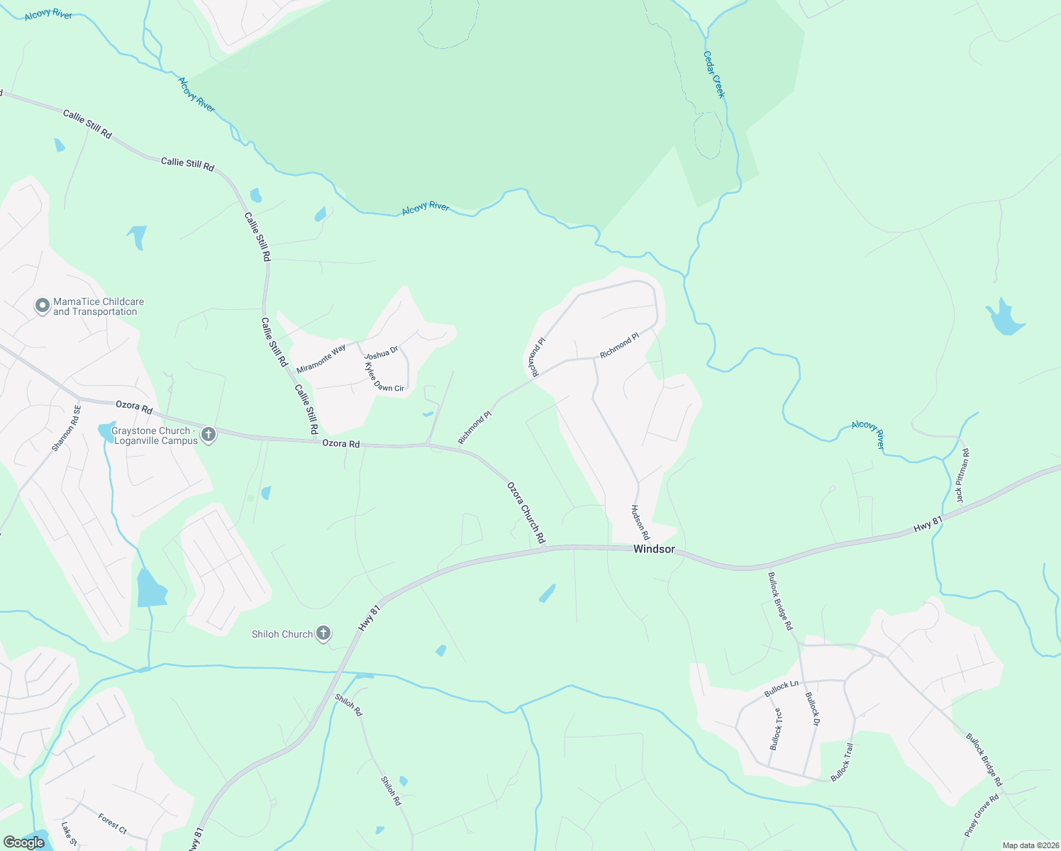 map of restaurants, bars, coffee shops, grocery stores, and more near 5143 Eagles Nest Court in Loganville