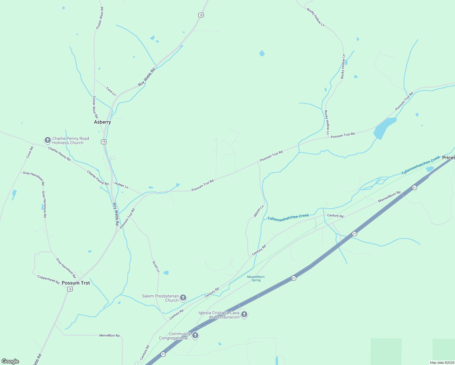 map of restaurants, bars, coffee shops, grocery stores, and more near 1090 Possum Trot Road in Piedmont