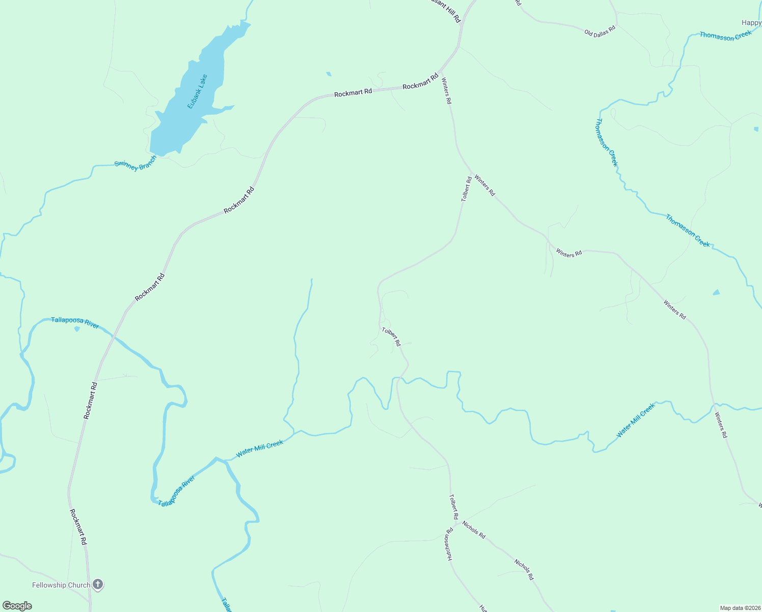 map of restaurants, bars, coffee shops, grocery stores, and more near 460 Tolbert Road in Rockmart