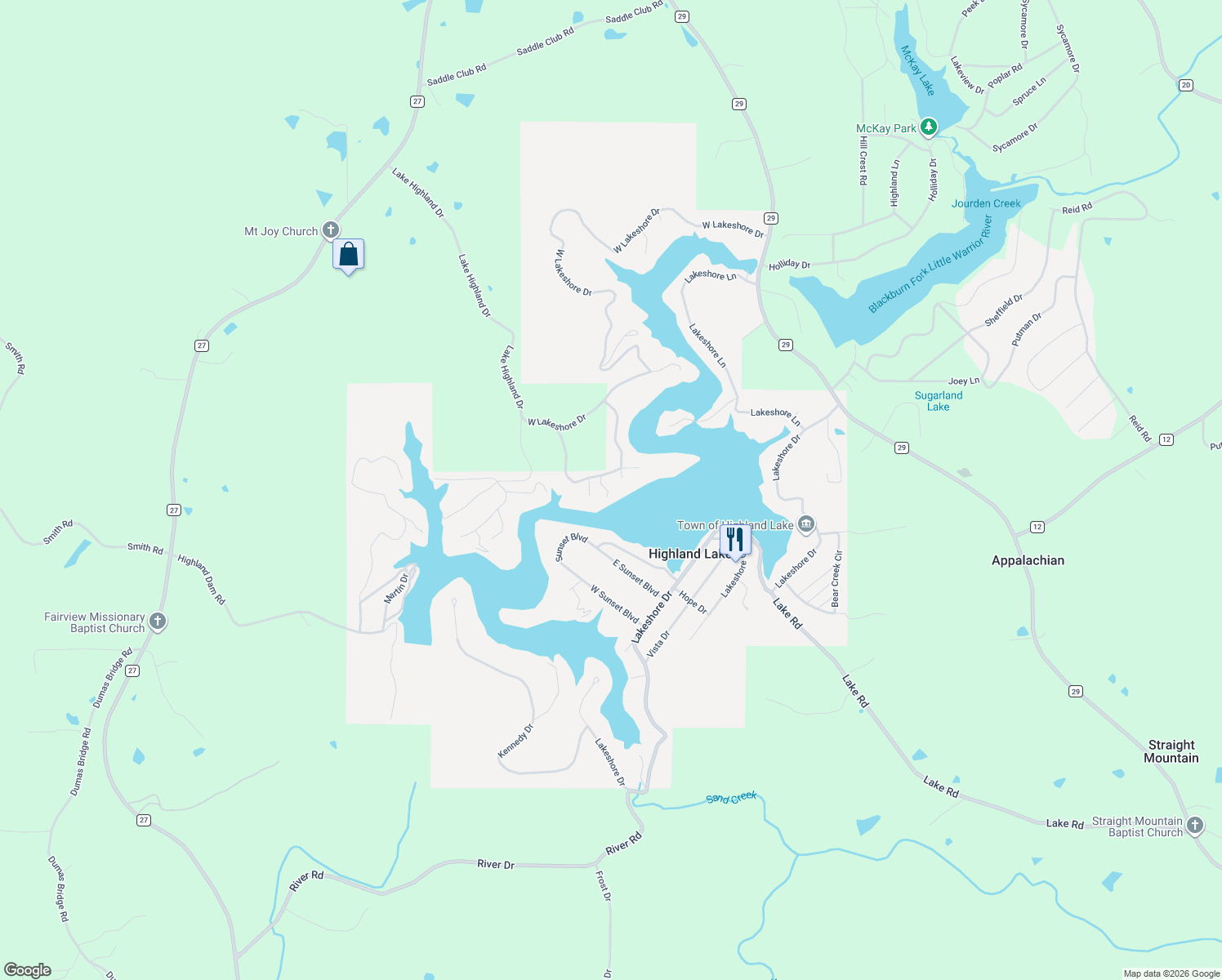 map of restaurants, bars, coffee shops, grocery stores, and more near 261 Lakeshore Loop in Oneonta