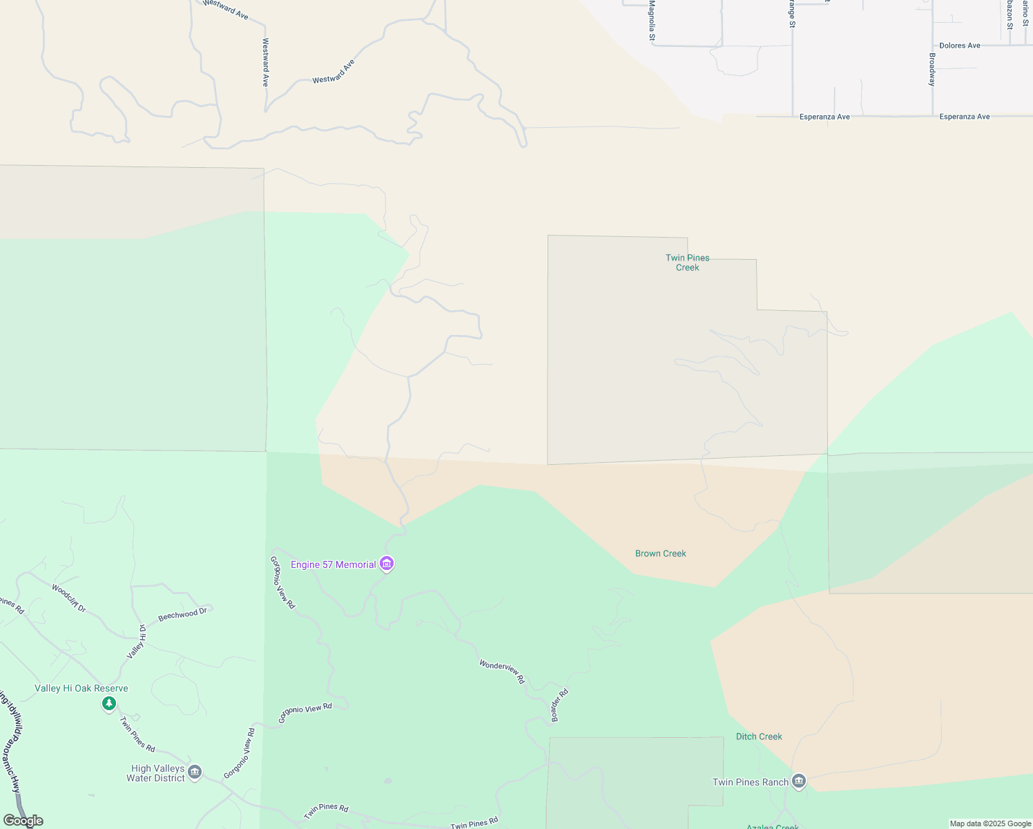 map of restaurants, bars, coffee shops, grocery stores, and more near 48850 Horse Trail Road in Banning