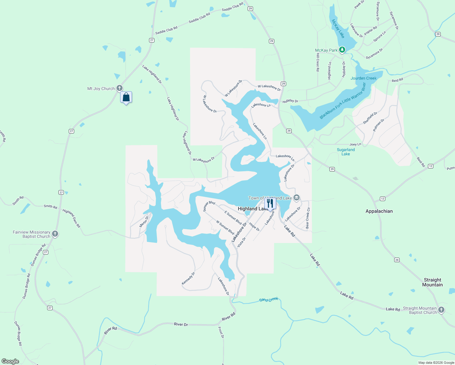 map of restaurants, bars, coffee shops, grocery stores, and more near 261 Lakeshore Loop in Oneonta