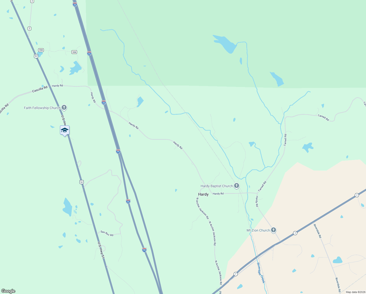 map of restaurants, bars, coffee shops, grocery stores, and more near 1407-1813 Hardy Road in Grenada