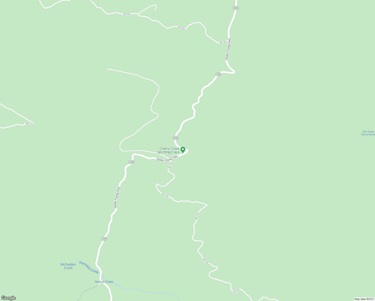 map of restaurants, bars, coffee shops, grocery stores, and more near Desert to Tall Pines Highway in Young