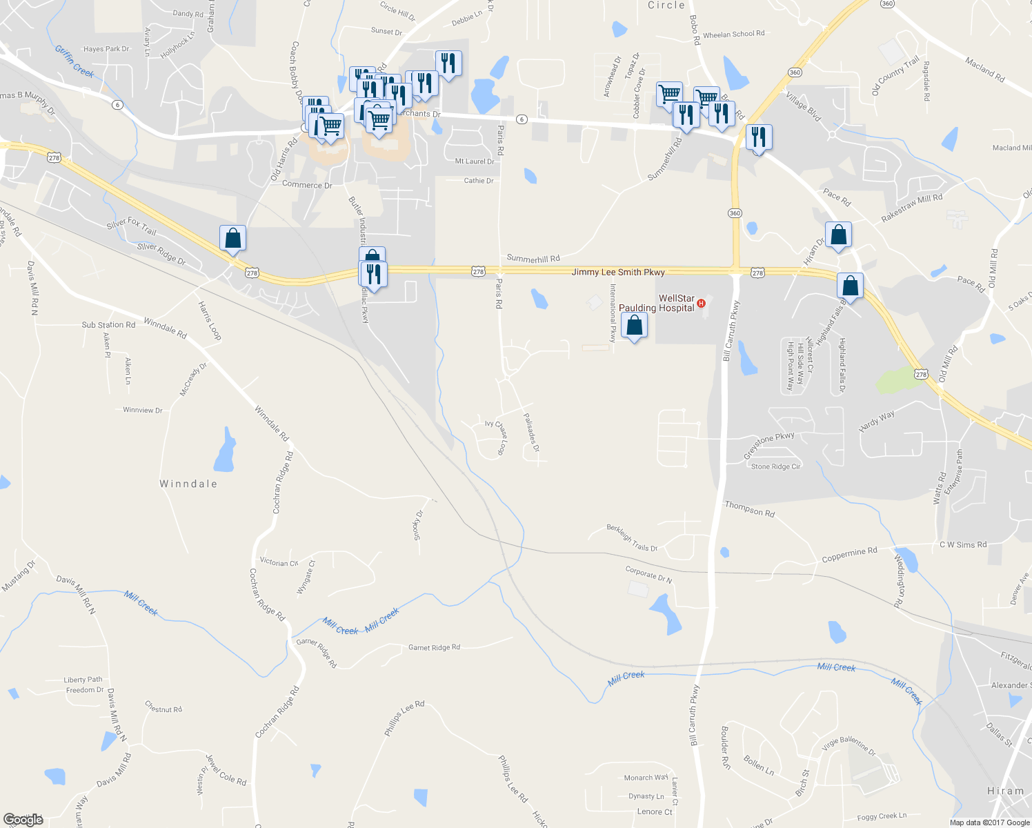 map of restaurants, bars, coffee shops, grocery stores, and more near 21 Morrison Crossing in Dallas
