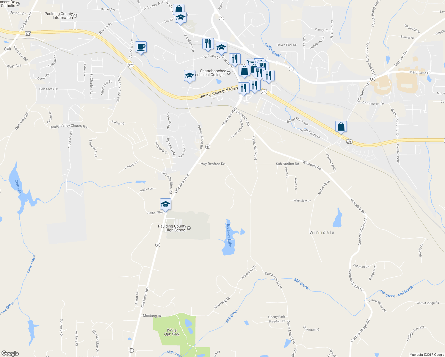 map of restaurants, bars, coffee shops, grocery stores, and more near 300 Hay Renfroe Drive in Dallas