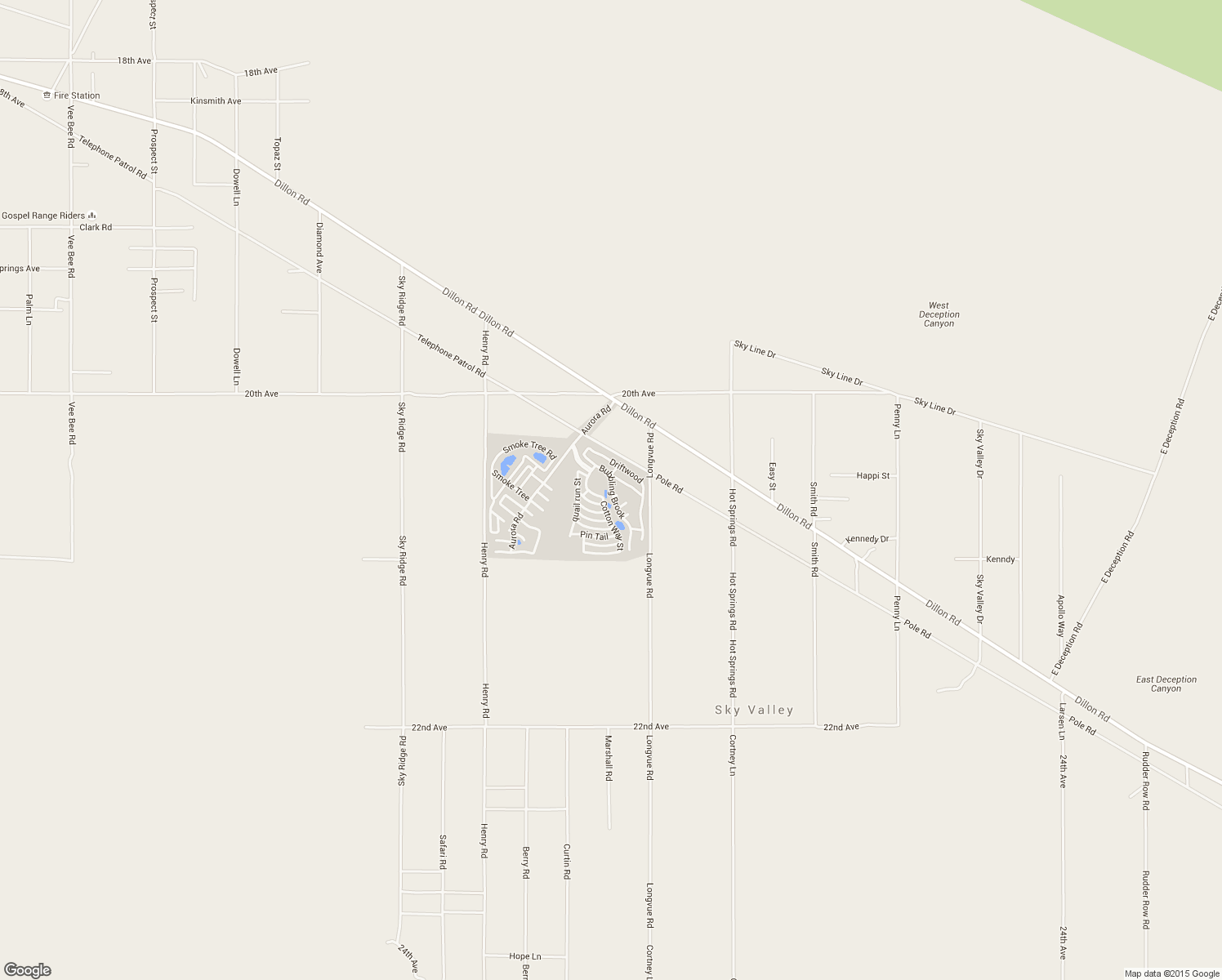 map of restaurants, bars, coffee shops, grocery stores, and more near Bubbling Brook in Desert Hot Springs