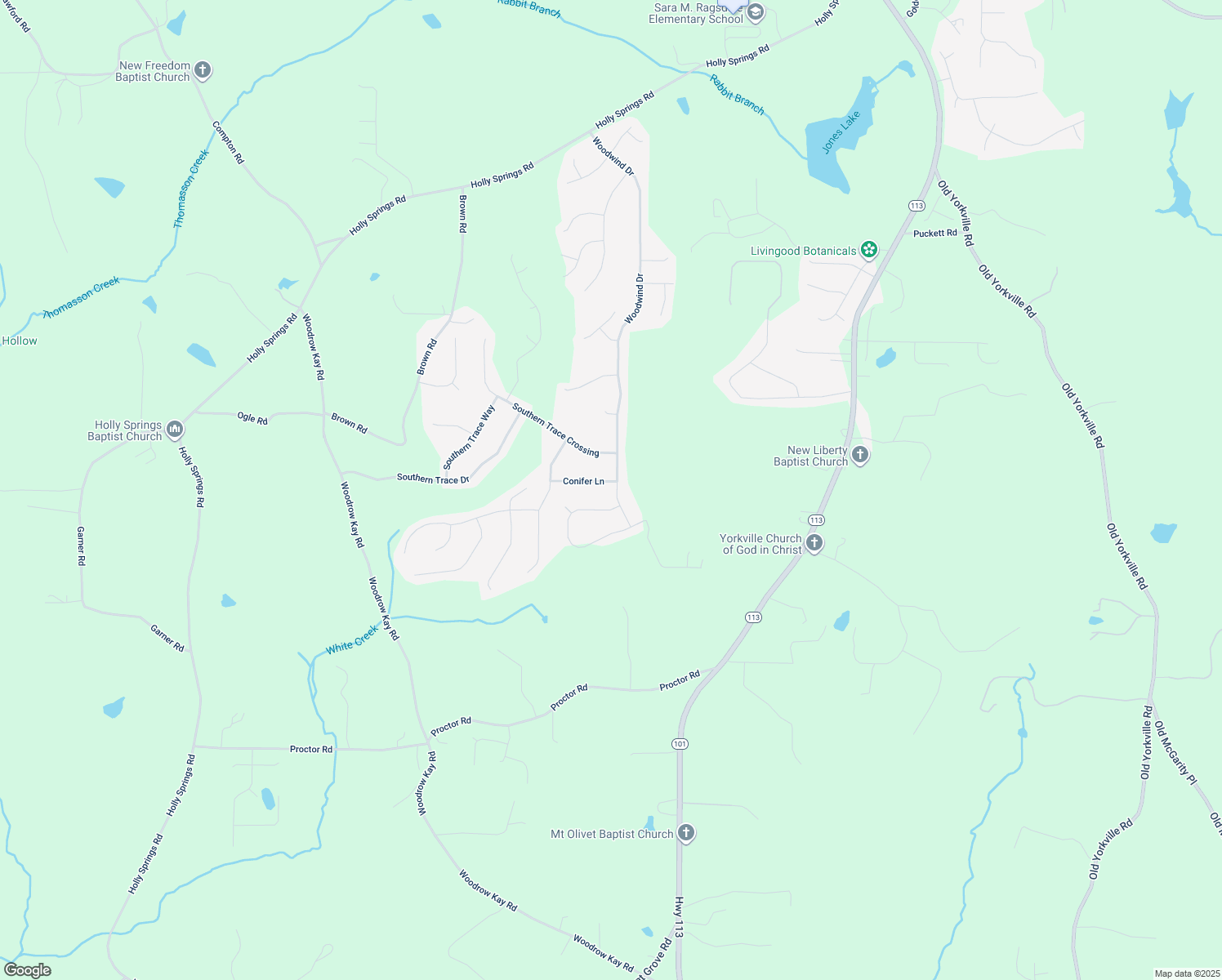 map of restaurants, bars, coffee shops, grocery stores, and more near 192 Conifer Lane in Rockmart
