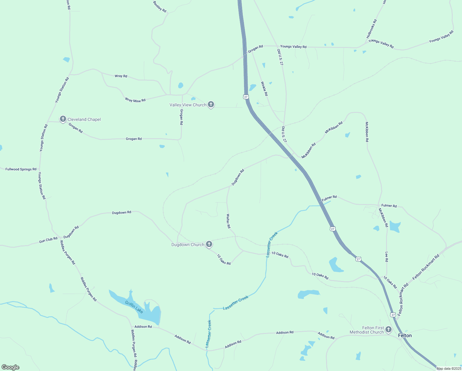 map of restaurants, bars, coffee shops, grocery stores, and more near 486 Dugdown Road in Buchanan