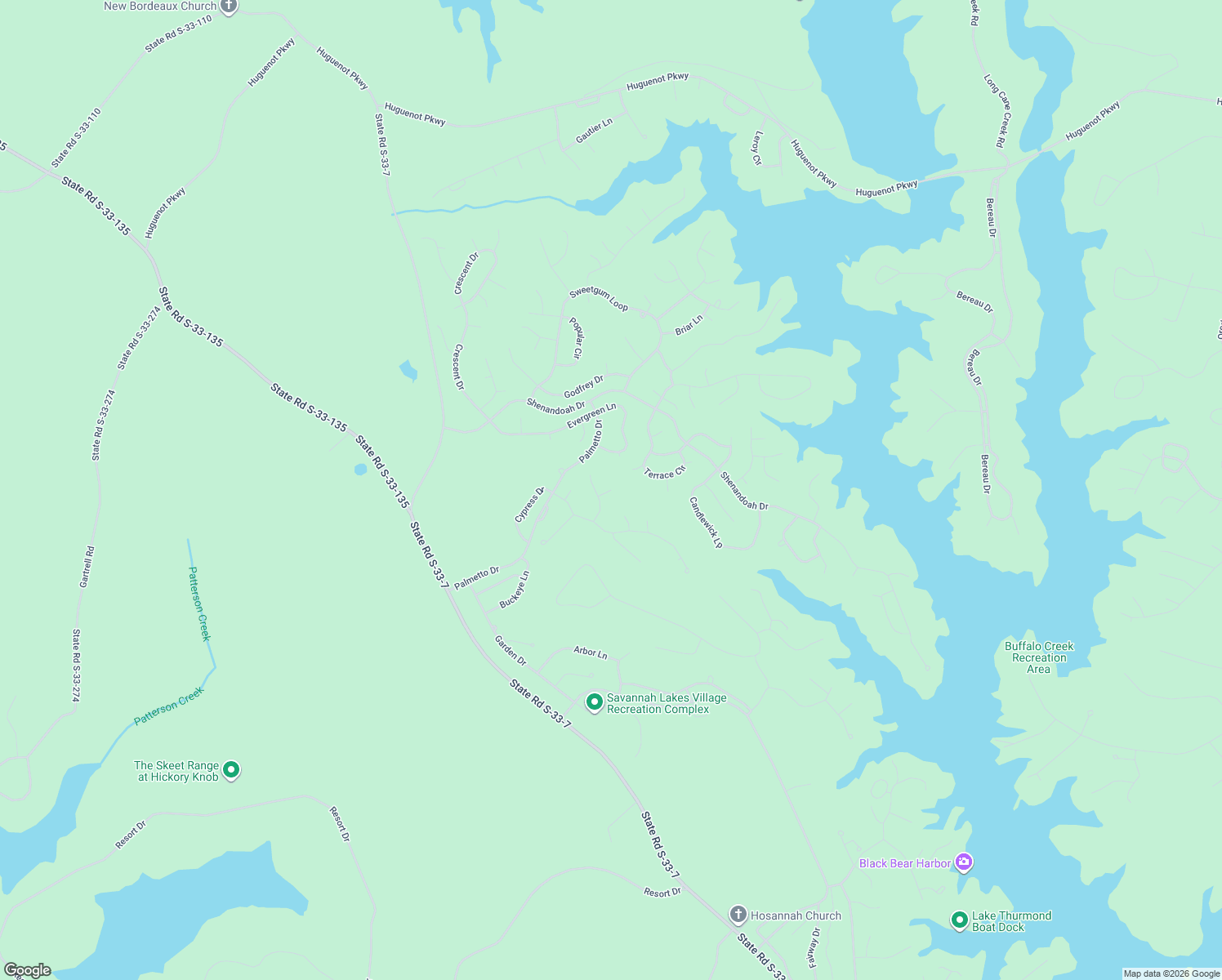 map of restaurants, bars, coffee shops, grocery stores, and more near 398 Heather Point in McCormick