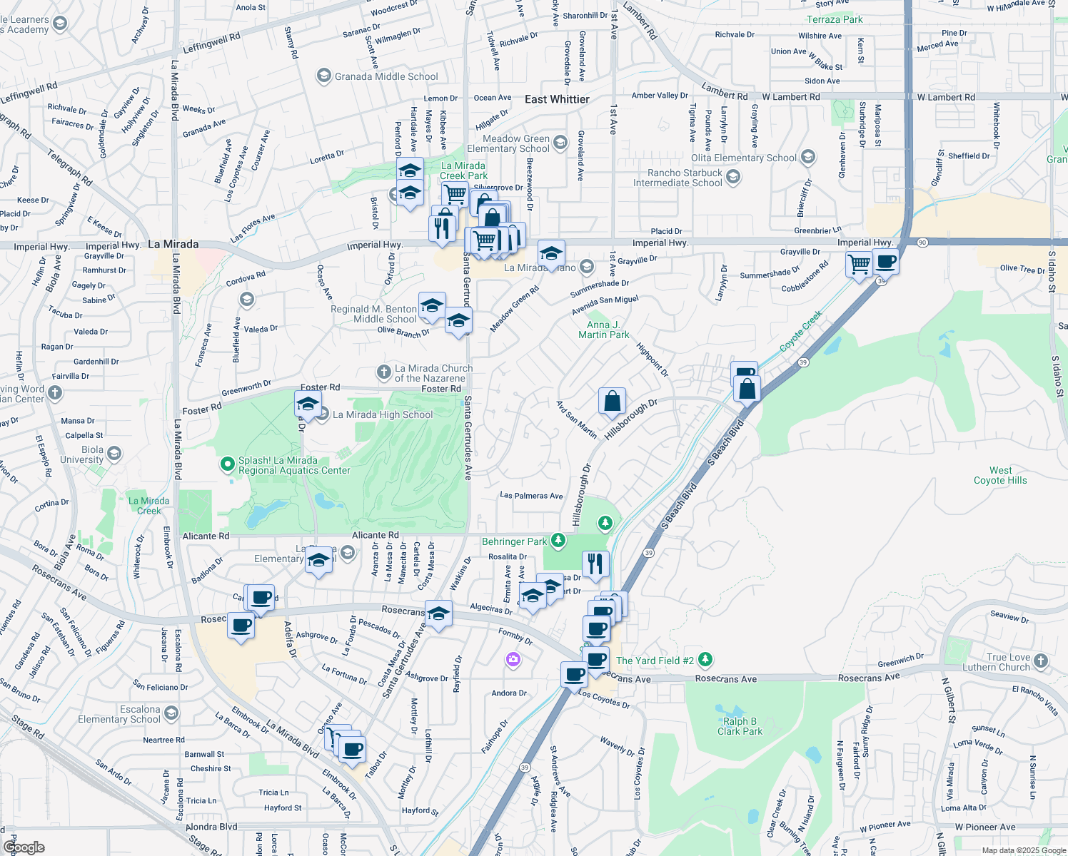 15935 Alta Vista Drive, La Mirada CA Walk Score