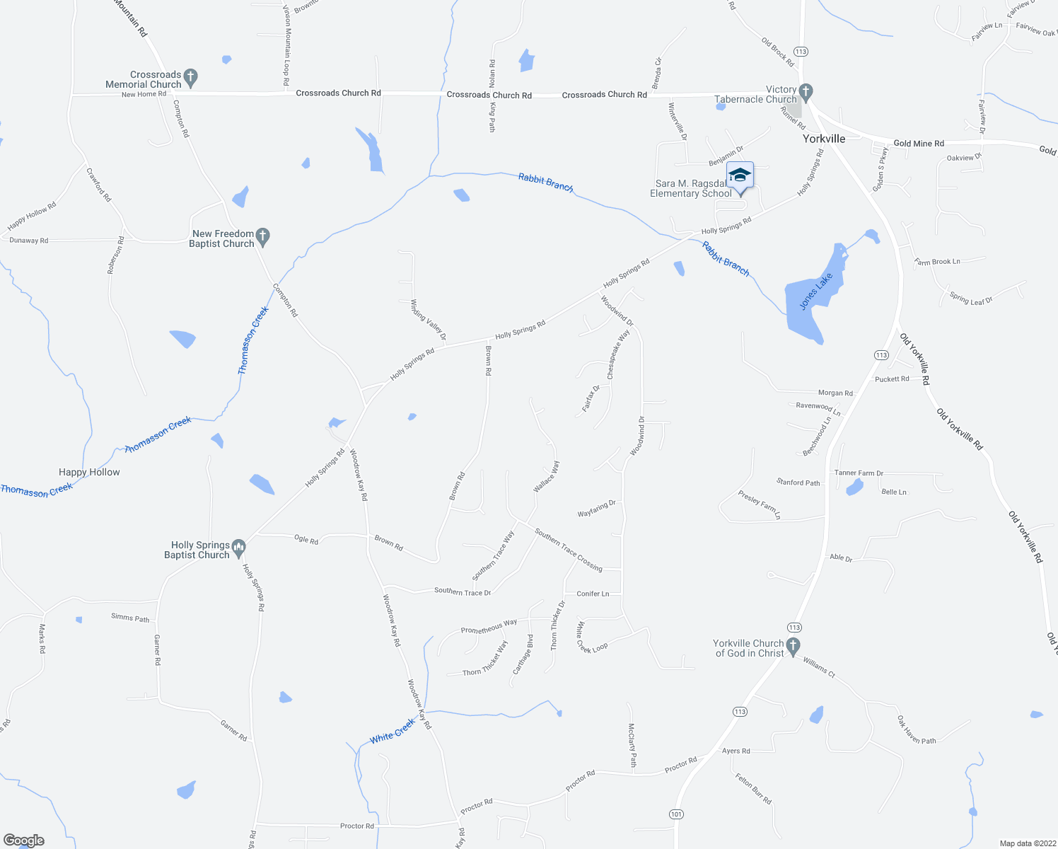 map of restaurants, bars, coffee shops, grocery stores, and more near 447 Wallace Way in Rockmart