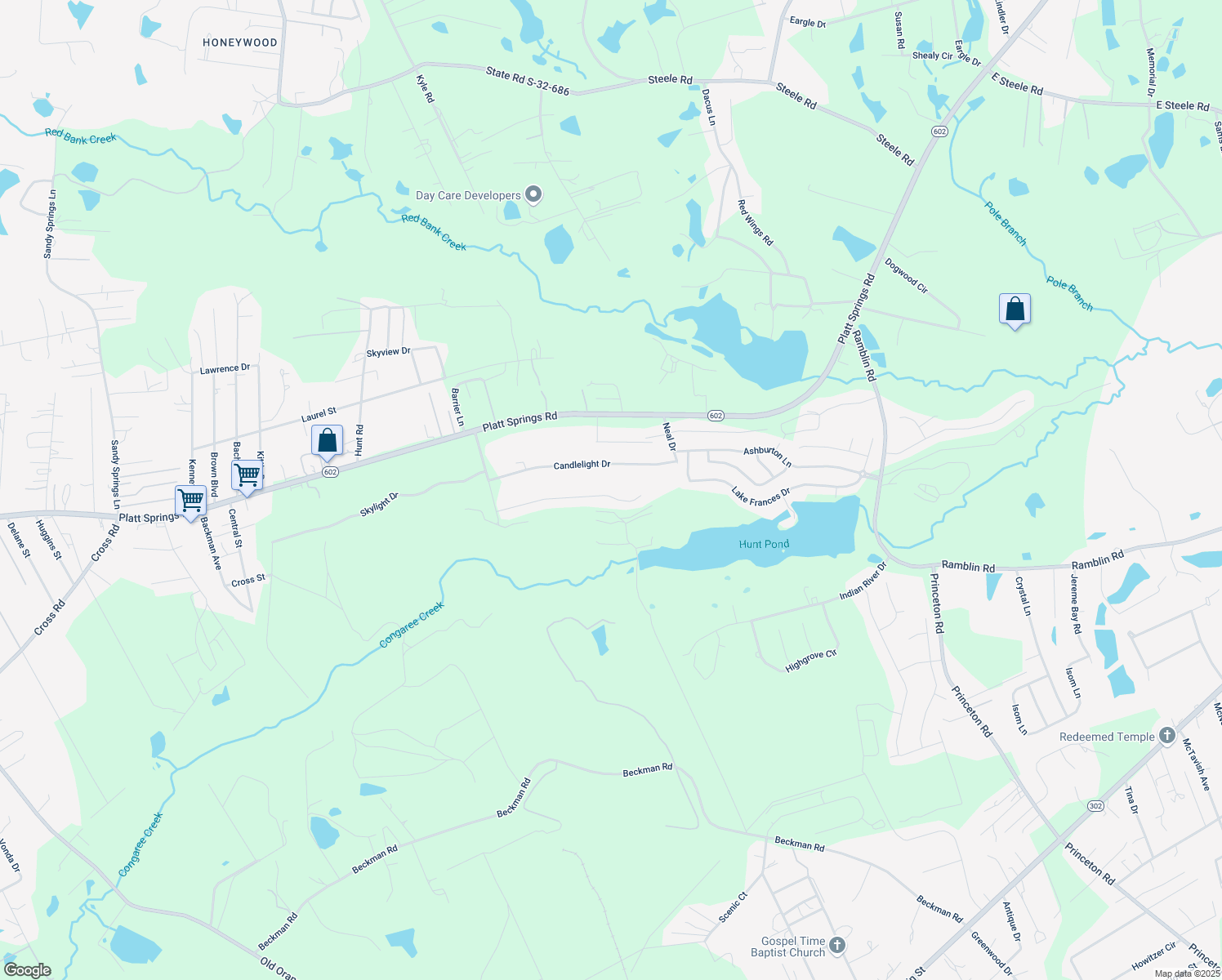 map of restaurants, bars, coffee shops, grocery stores, and more near 261 Winchester Court in West Columbia