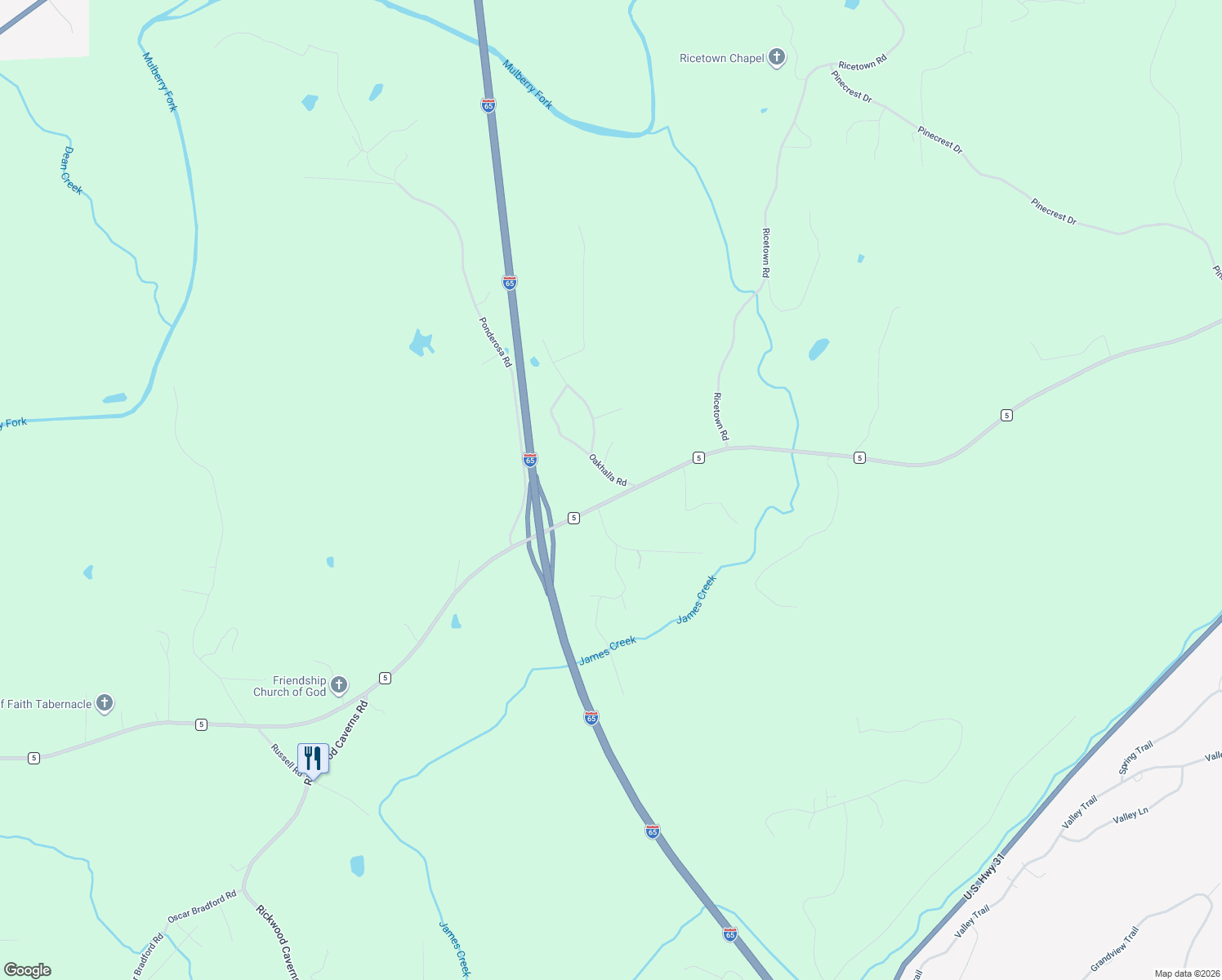 map of restaurants, bars, coffee shops, grocery stores, and more near 93 Oakhalla Road in Hayden