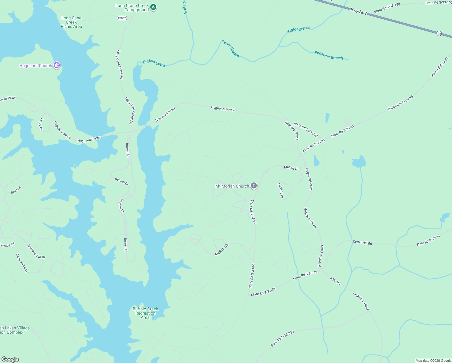 map of restaurants, bars, coffee shops, grocery stores, and more near 111 Ashland Drive in McCormick