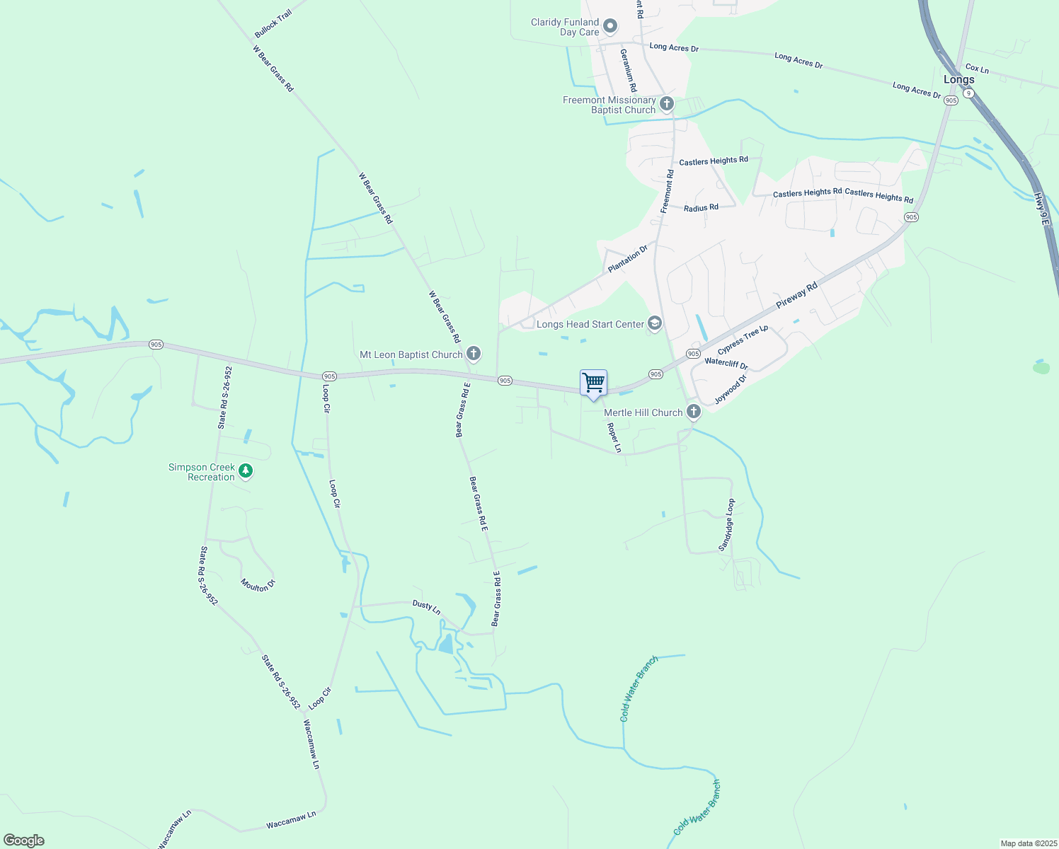 map of restaurants, bars, coffee shops, grocery stores, and more near 206 Saint Johns Circle in Longs