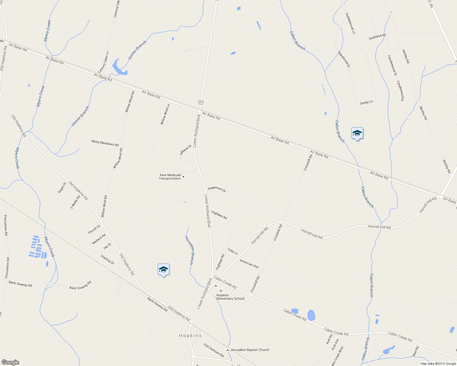 map of restaurants, bars, coffee shops, grocery stores, and more near 117 Sagemont Drive in Hopkins