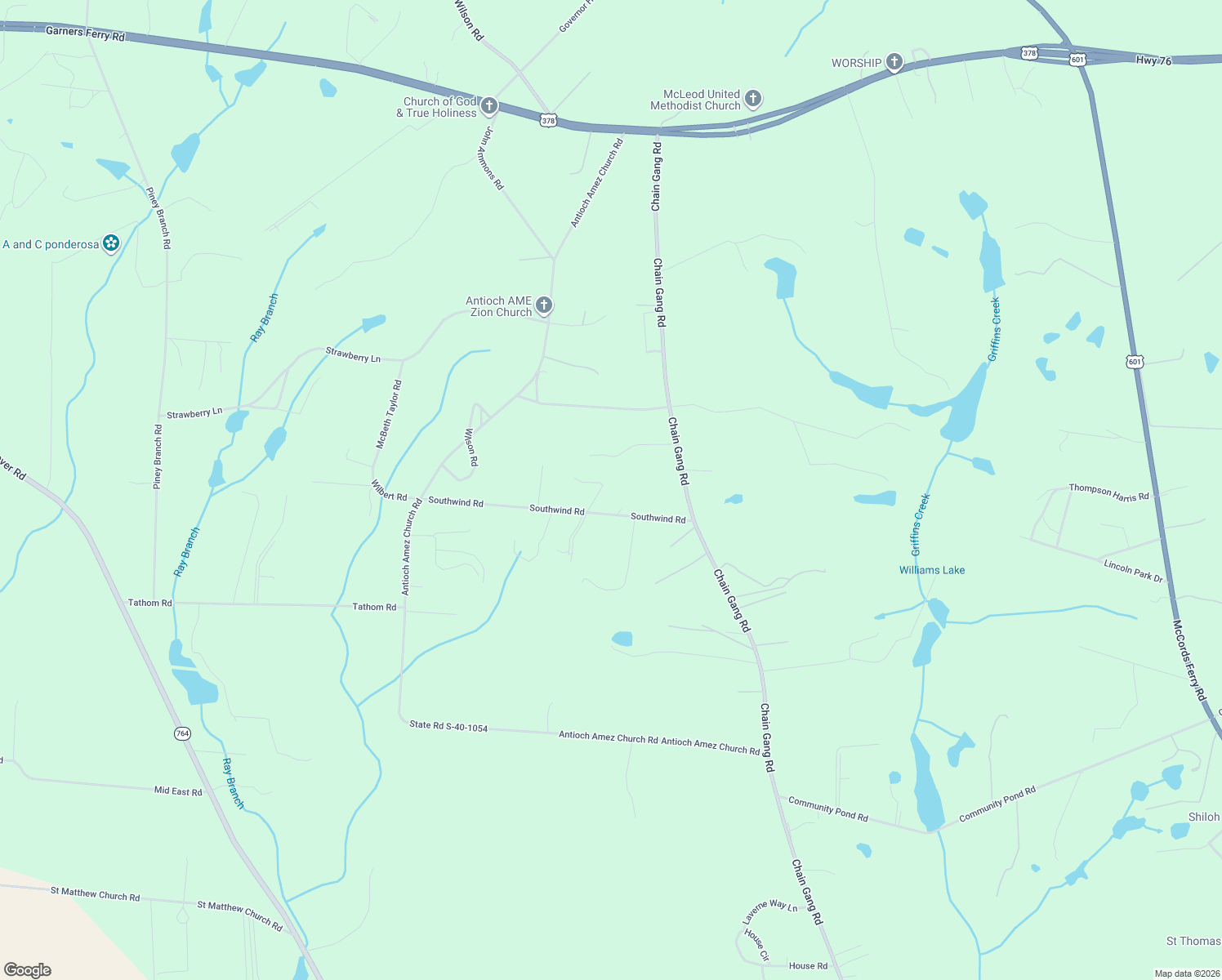 map of restaurants, bars, coffee shops, grocery stores, and more near 118 Eastwind Road in Eastover