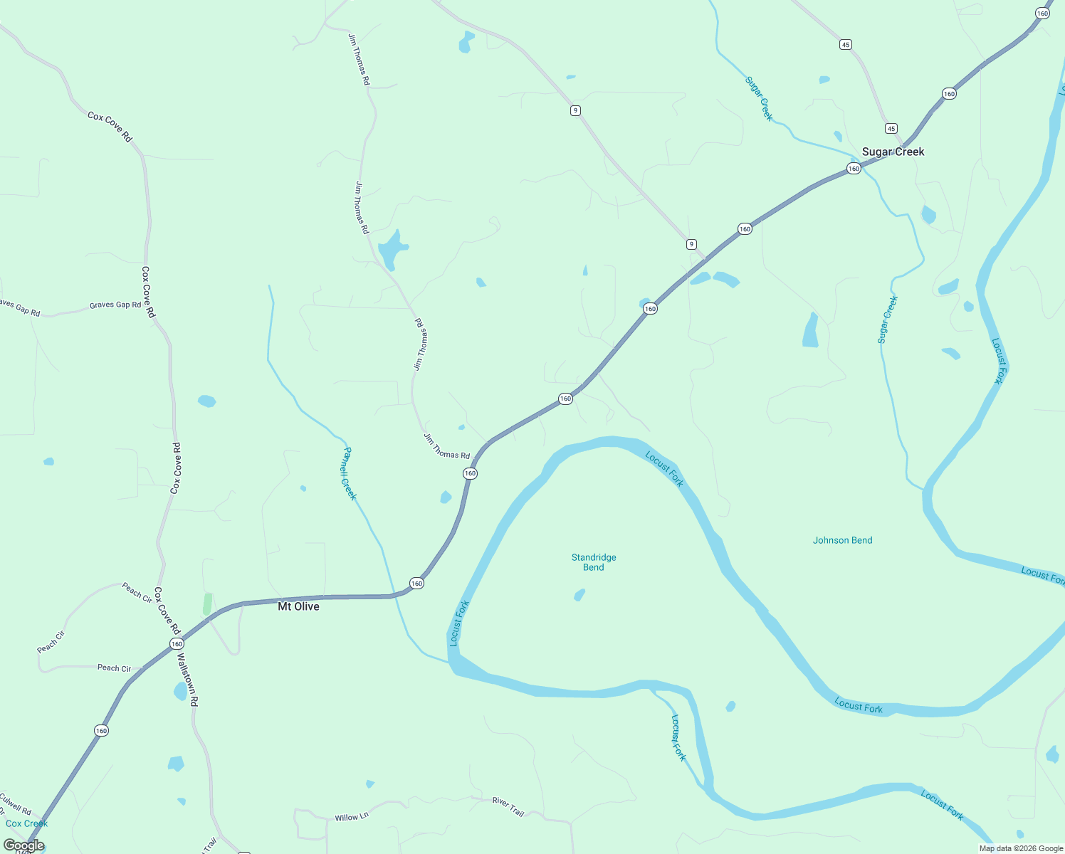map of restaurants, bars, coffee shops, grocery stores, and more near 9232 Alabama 160 in Hayden