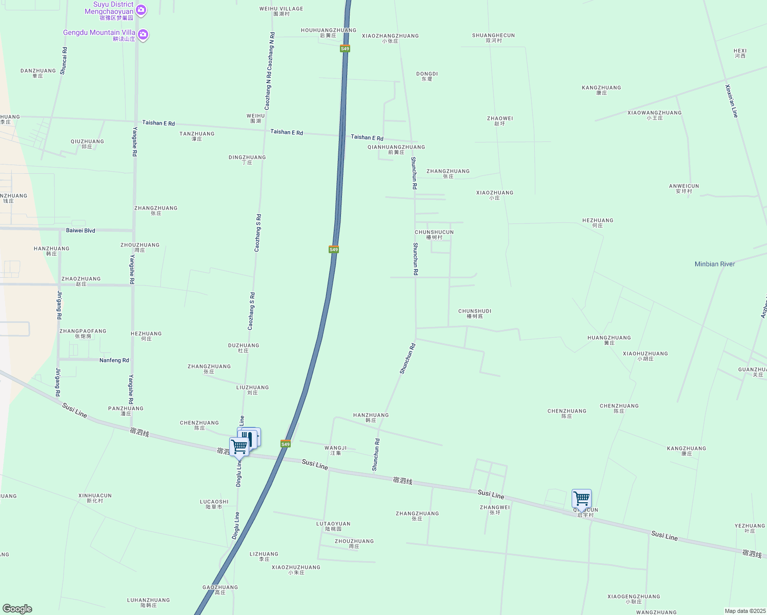 map of restaurants, bars, coffee shops, grocery stores, and more near in Suqian