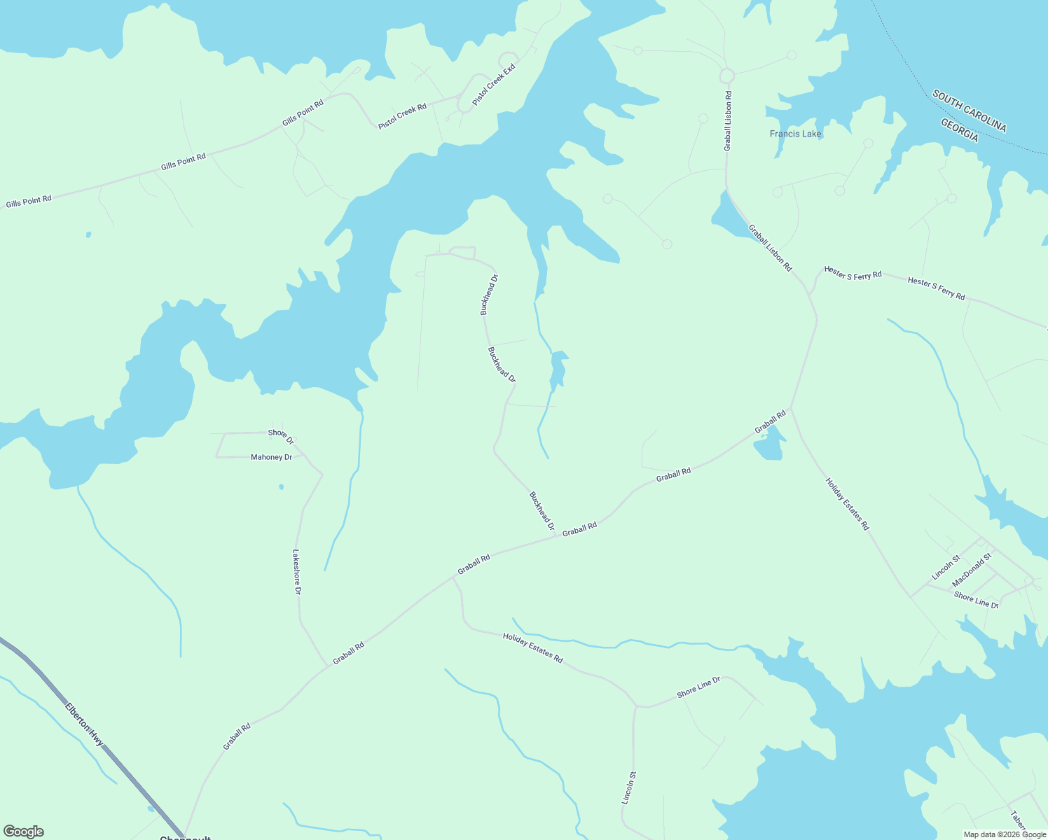 map of restaurants, bars, coffee shops, grocery stores, and more near 1637-1699 Buckhead Drive in Tignall