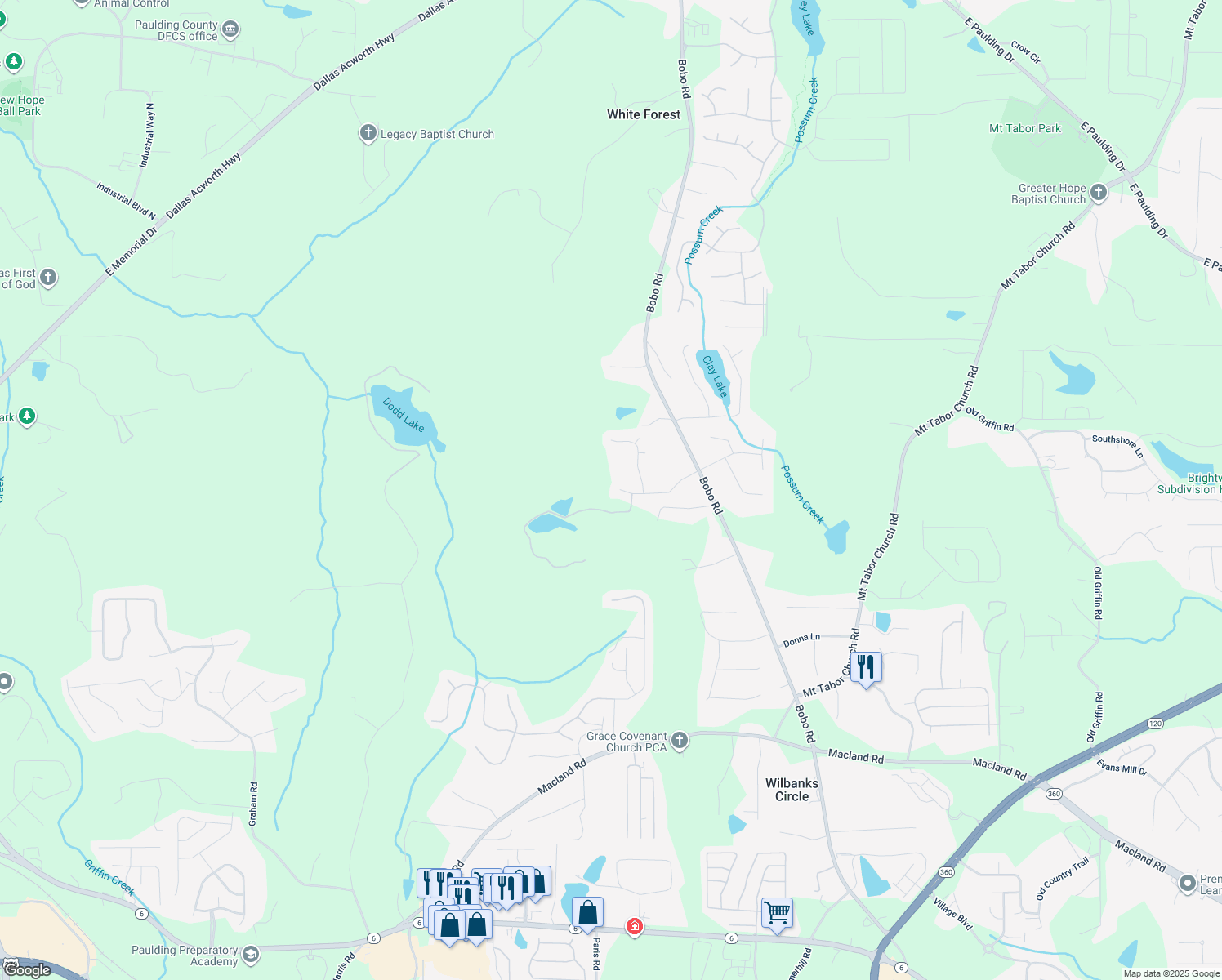 map of restaurants, bars, coffee shops, grocery stores, and more near 271 McClure Drive in Dallas