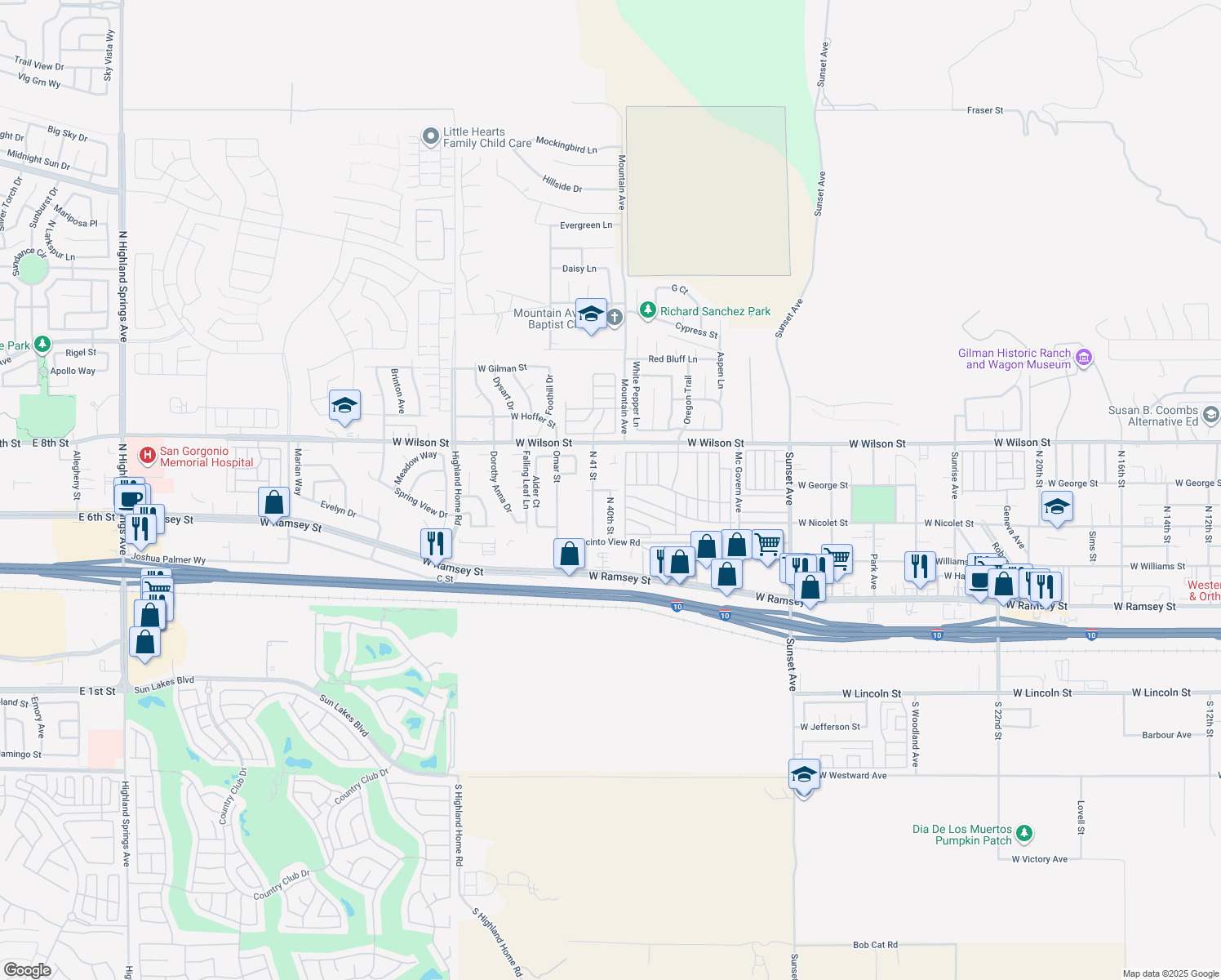 North 40th Street, Banning CA Walk Score
